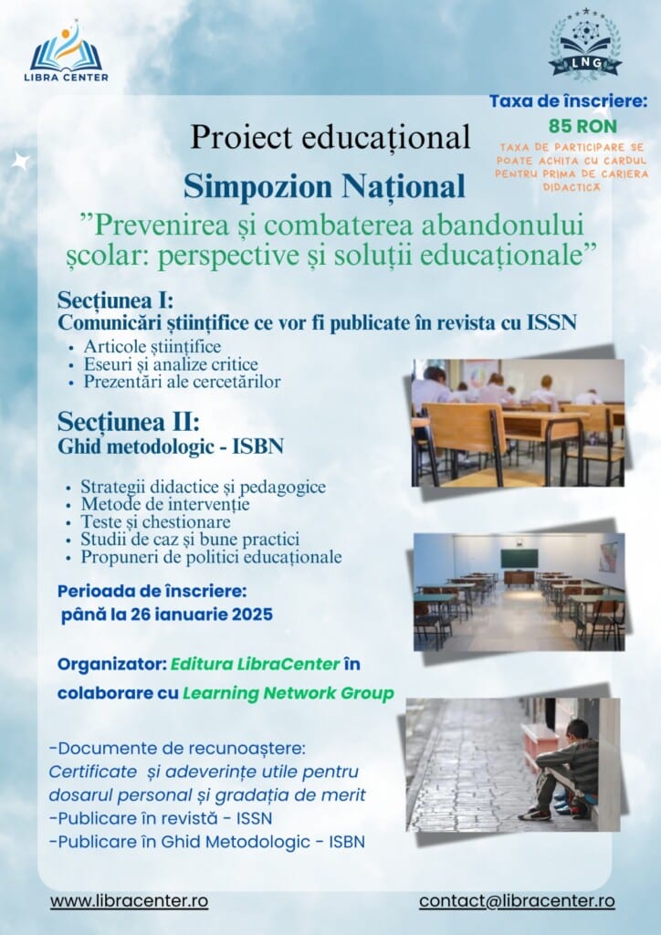 Simpozionul Național – ”Prevenirea și combaterea abandonului școlar: perspective și soluții educaționale”